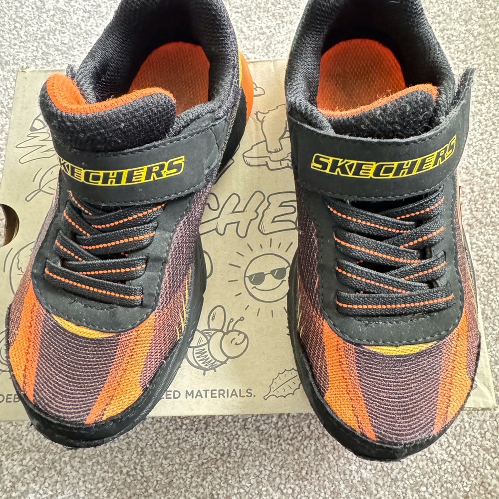 Skechers Kids' Black and Orange Shoes